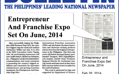 Manila Bulletin: Entrepreneur and Franchise Expo Set on June 2014