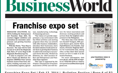 Business World: Franchise Expo Set