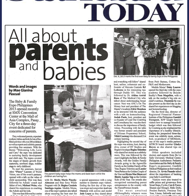 Manila Standard Today: All About Parents and Babies
